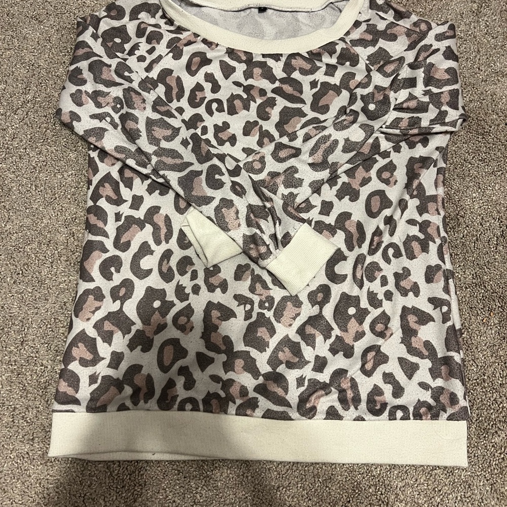 Leopard Print Kids Long Sleeve Top